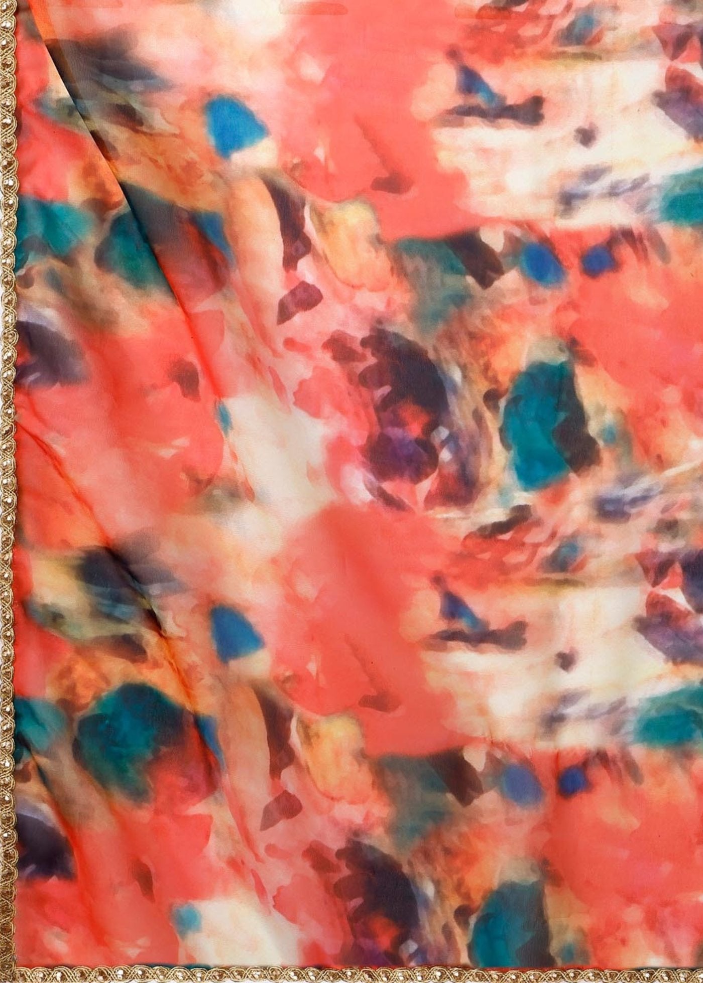 Printed Georgette Stitched Anarkali Gown With Dupatta