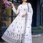 Embroidered Georgette Stitched Anarkali Gown With Dupatta