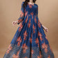 Embroidered  Georgette Stitched Anarkali Gown