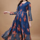 Embroidered  Georgette Stitched Anarkali Gown
