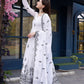 Embroidered Georgette Stitched Anarkali Gown With Dupatta