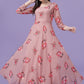 Printed Georgette Stitched Anarkali Gown With Dupatta