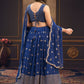 Embroidered Semi Stitched Lehenga Choli  Dupatta Set