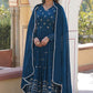 Embroidered Georgette Stitched Anarkali Gown With Dupatta