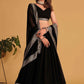 Embroidered Semi Stitched Lehenga Choli Dupatta Set