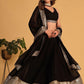 Embroidered Semi Stitched Lehenga Choli Dupatta Set