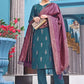 Women Jacquard Kurta Pant Dupatta Set