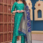 Women Jacquard Kurta Pant Dupatta Set