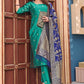 Women Jacquard Kurta Pant Dupatta Set
