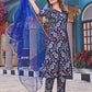 Women Jacquard Roopa Kurta Pant Dupatta Set