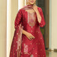 Women Jacquard Kurta Pant Dupatta Set