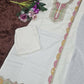 Women Silk White Kurta Pant Dupatta Set