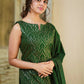 Women Silk Olive Kurta Pant Dupatta Set