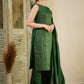Women Silk Olive Kurta Pant Dupatta Set