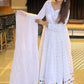 Embroidered  Georgette Stitched Anarkali Gown With Dupatta