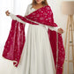 Printed Georgette Stitched Anarkali Gown With Dupatta