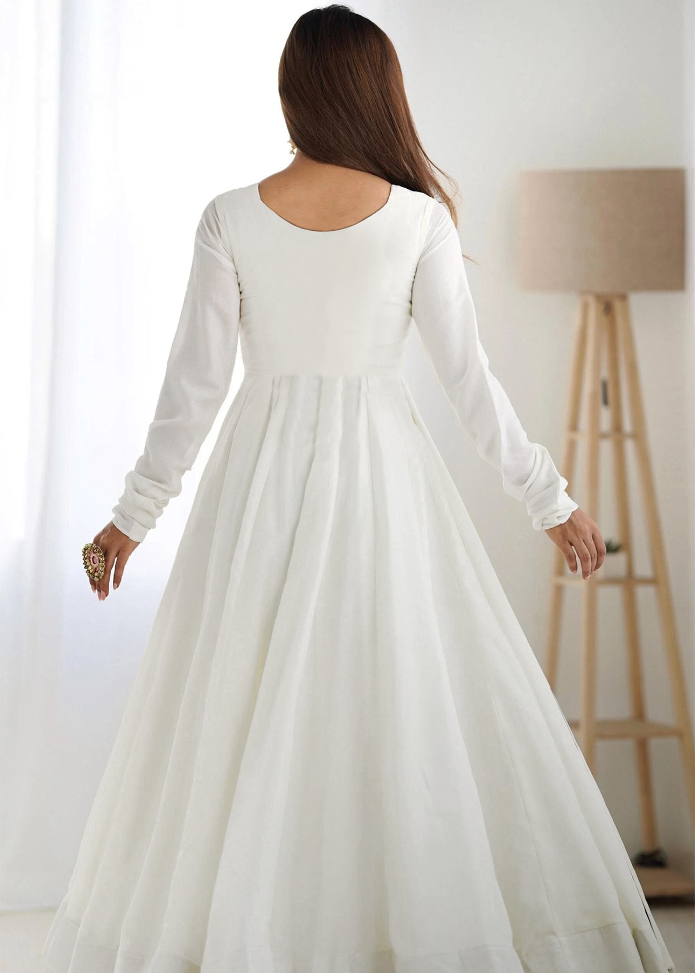 Printed Georgette Stitched Anarkali Gown With Dupatta