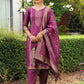 Women Jacquard Kurta Pant Dupatta Set
