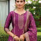 Women Jacquard Kurta Pant Dupatta Set