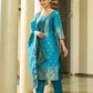 Women Jacquard Kurta Pant Dupatta Set