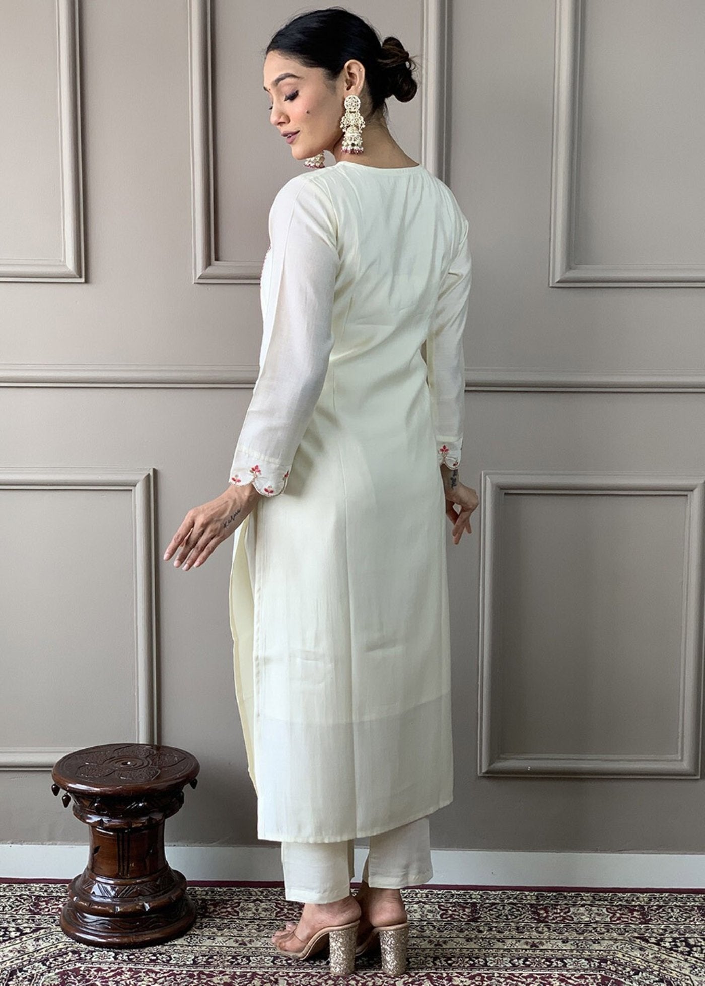 Women Silk Kurta Pant Dupatta Set