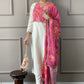 Women Silk Kurta Pant Dupatta Set