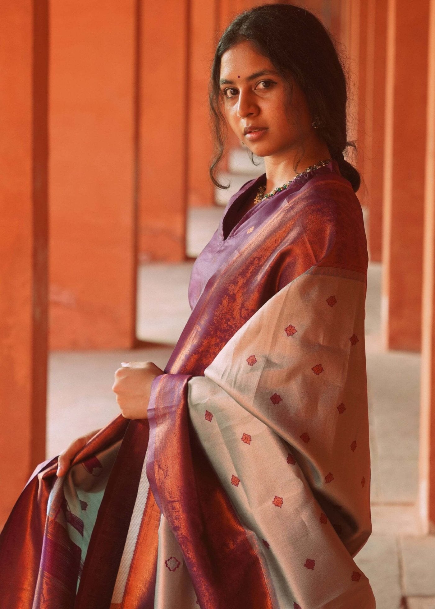 Women Jacquard Ornet Kurta Pant Dupatta Set