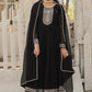 Embroidered Georgette Stitched Anarkali Gown with Dupatta
