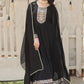 Embroidered Georgette Stitched Anarkali Gown with Dupatta