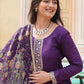 Embroidered Georgette Stitched Anarkali Gown