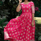 Women Woven Jacquard Stitched Anarkali Gown
