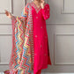 Women Pure Silk Annara kurta Pant Dupatta Set