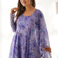 Printed Georgette Stitched Anarkali Gown With Dupatta