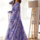 Printed Georgette Stitched Anarkali Gown With Dupatta