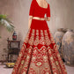 Embroidered  Semi Stitched Lehenga Choli  Dupatta Set