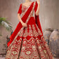 Embroidered  Semi Stitched Lehenga Choli  Dupatta Set