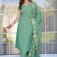 Women Silk  Light Green Kurta Pant Dupatta Set