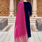 Women Velvet Kurta Pant Dupatta Set