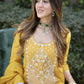 Women Silk Yellow Kurta Pant Dupatta Set