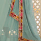 Embroidered Georgette Stitched Anarkali Hiramandi Gown