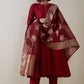 Women Silk  Afghani kurta set