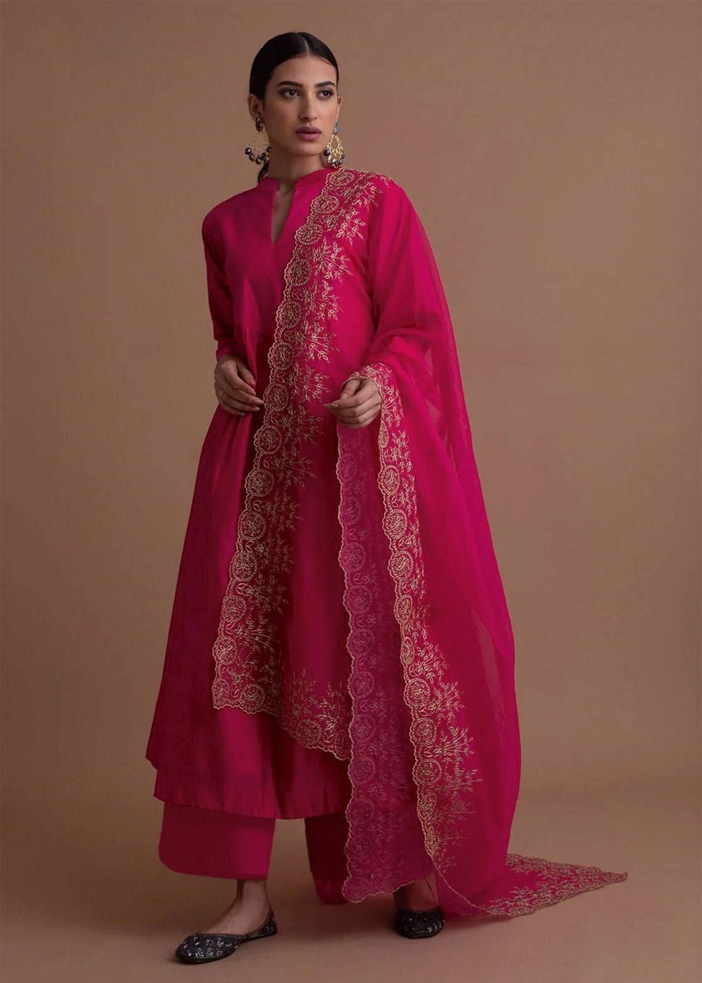 Women Silk  Kurta Pant Dupatta Set