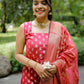 Women Jacquard Kurta Pant Dupatta Set